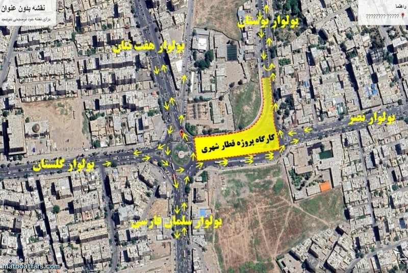 اعلام محدودیت ترافیکی میدان کلبه سعدی برای ساخت خط ۲ مترو شیراز